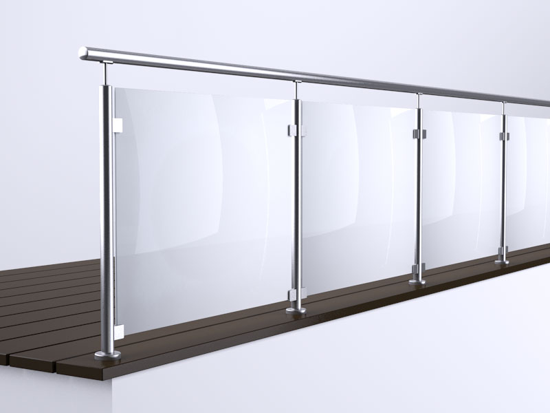 Edelstahlgeländer Glas